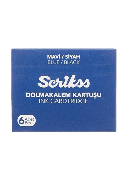 Kartuş Dolma Kalem Kartuşu 6'lı Blister 10'lu Paket Mavisiyah fiyatları