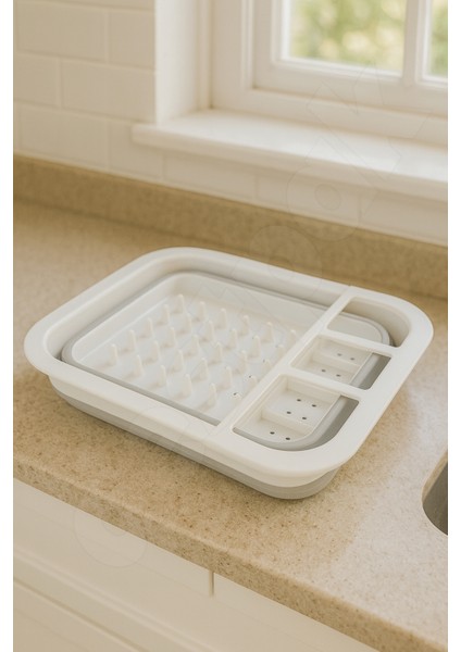 Katlanabilir Bulaşıklık Tabaklık - Bardak Çatal Kaşık - Delikli Su Tutmaz - Kamp Bulaşıklığı fırsatları