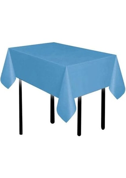 Marifetlerim - Düz Mavi Doğum Günü Masa Örtüsü 137 * 183
