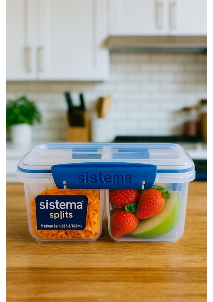 Medium Split Gıda Saklama Kabı 835 ml – Iki Bölmeli – Bpa &free