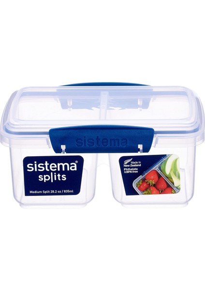 Medium Split Gıda Saklama Kabı 835 ml – Iki Bölmeli – Bpa &free modelleri