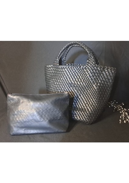 Lal'den Kadın Abiye Çanta, Bayan Örgü Desenli Çanta