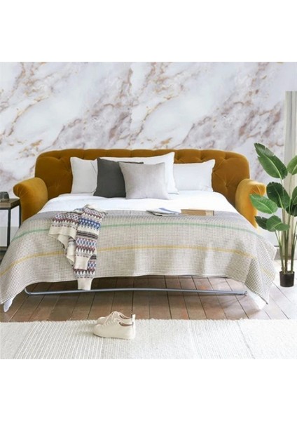 Mermer Desenli Masa Tezgah Mutfak Su Geçirmez Yapışkanlı Folyo Sticker Sarı 5x0,6m (5324) fiyatları