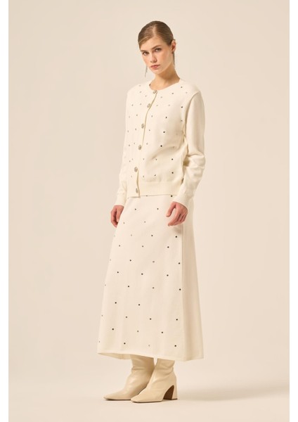 Ftz Kadın Taş Detaylı Ikili Takım Ekru 20752 modelleri