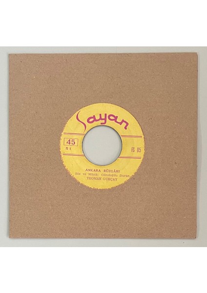 Teoman Gürçay Ankara Rüzgarı - Kara Sevda 45 Lik Lp Plak (Orjinal Döem Baskı Plak)