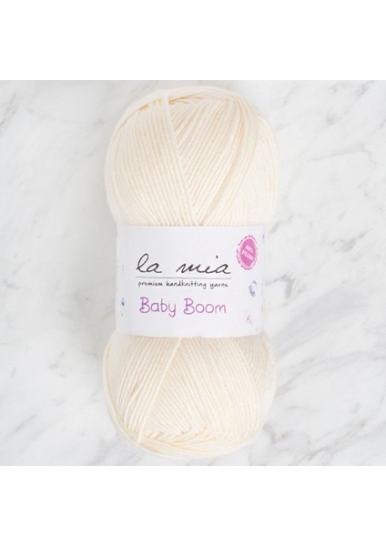 La Mia Baby Boom Krem El Örgü Ipi - 25 - 34107