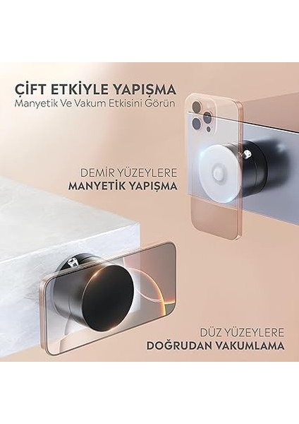 A2 Pro 180 Derece Dönebilen Vakumlu Tasarım Araç Içi Telefon Tutucu modelleri