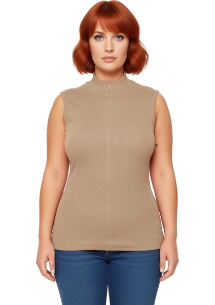 Kadın %100 Pamuk Kaşkorse Örme Fermuarlı Bluz Büyük Beden Kaliteli Şık Rahat Modern Zarif Günlük fiyatları