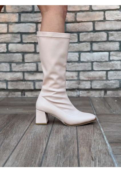 Alvessa Kadın Uzun Streç Çizme Şık Günlük Ofis Rahat Topuklu Ayakkabı Büyük Numara modelleri