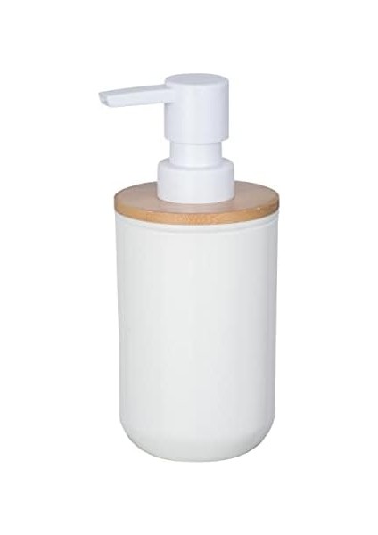 Posa Sabunluk, Sıvı Sabun, Losyon Veya Deterjan Için Doldurulabilir Pompalı Dağıtıcı, Sürdürülebilir Bambu Desenli Beyaz Plastik, (G x Y x D): 7 x 16,5 x 8 Cm, Kapasite Yaklaşık 330 ml modelleri