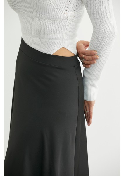 Yarım Balıkçı Fitilli Bodysuit Triko Kazak - Kemik indirimleri