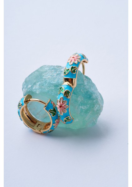 Daisy Rice Küpe - Mavi