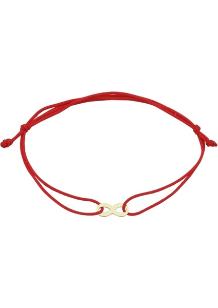 14 Ayar Sonsuzluk Figürlü Ipli Altın Bileklik