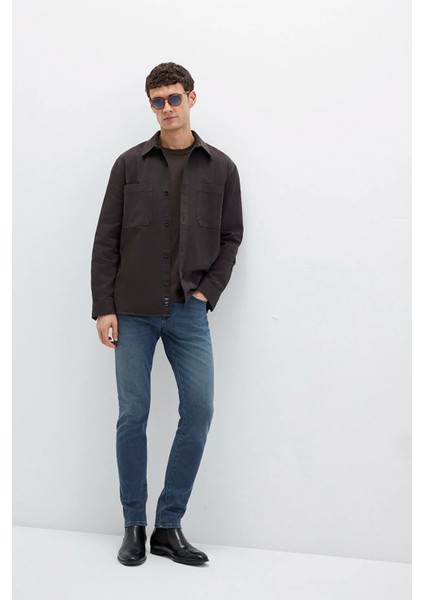 Erkek James Mavi Black Puslu Mürekkep Mavi Jean Pantolon 0042490667