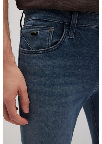 Erkek James Mavi Black Puslu Mürekkep Mavi Jean Pantolon 0042490667 modelleri