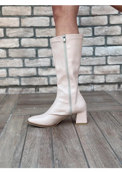 Alvessa Kadın Uzun Streç Çizme Şık Günlük Ofis Rahat Topuklu Ayakkabı Büyük Numara indirimleri