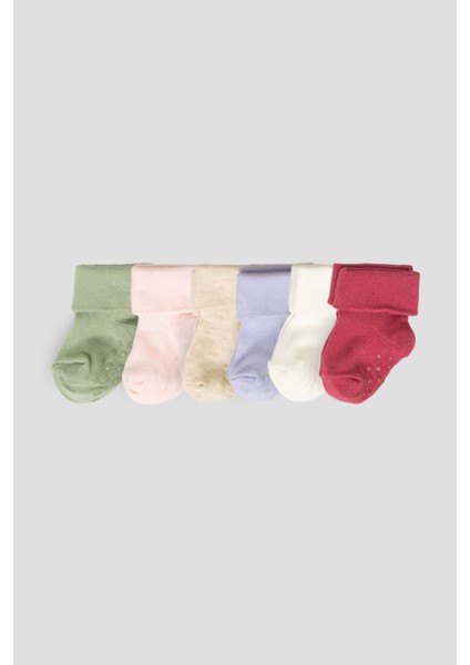 6 Çift Kutulu Kız Newborn Yeni Doğan ve Bebek Çorabı 0-6 Ay fiyatları