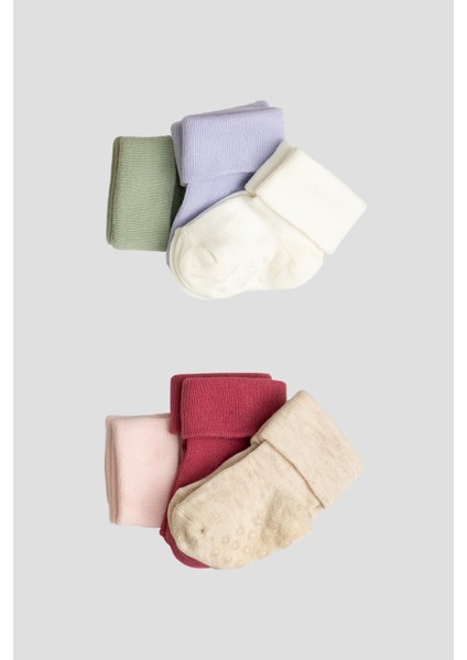 6 Çift Kutulu Kız Newborn Yeni Doğan ve Bebek Çorabı 0-6 Ay fırsatları