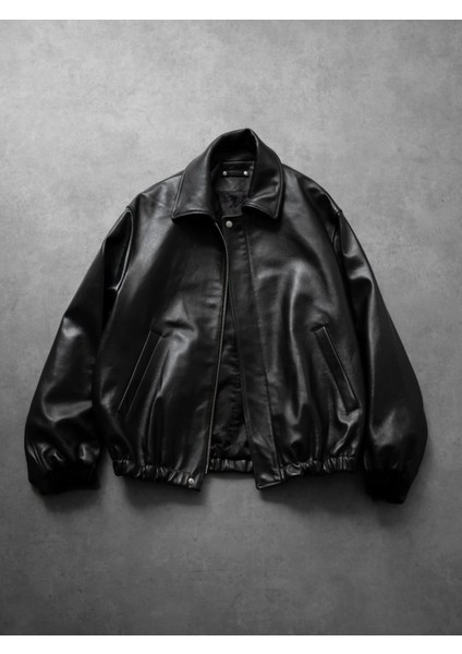 Vintage Bomber Oversize Deri Ceket fiyatları