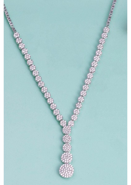 Süzme Su Yolu Rodyum Kaplama 925 Ayar Gümüş Kolye fırsatları