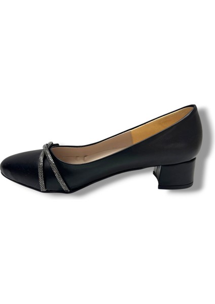 Iremsu 456-26 Cilt Deri Kısa Kalın Topuklu Kadın Ayakkabı 41-42 modelleri