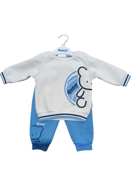 18798 Erkek Bebek Basketbol Şardonlu Üç Iplik 2'li Takım