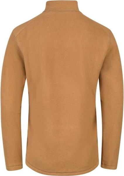 Cedric Erkek Yarım Fermuarlı Ince Polar Sweatshirt Camel modelleri