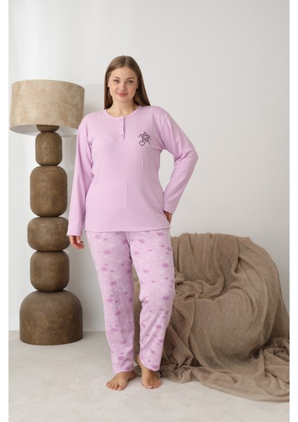 Şardonlu Interlok Kumaş Büyük Beden Kışlık Kadın Pijama Takımı 1160 fiyatları