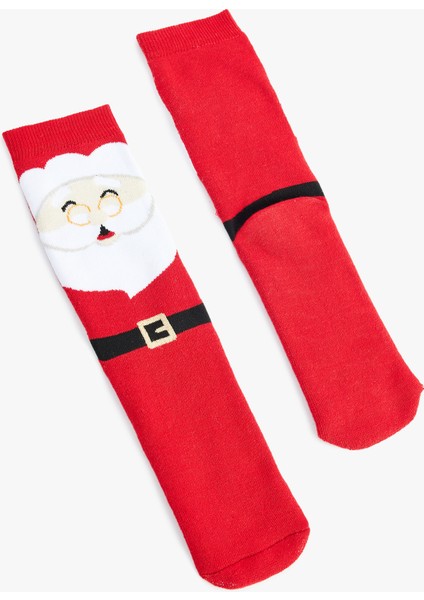 Noel Baba Baskılı Pamuklu Kalın Soket Çorap fiyatları