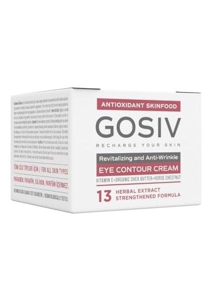 Gosıv, Canlandırıcı Etkili Göz Çevresi Krem 15 ml modelleri