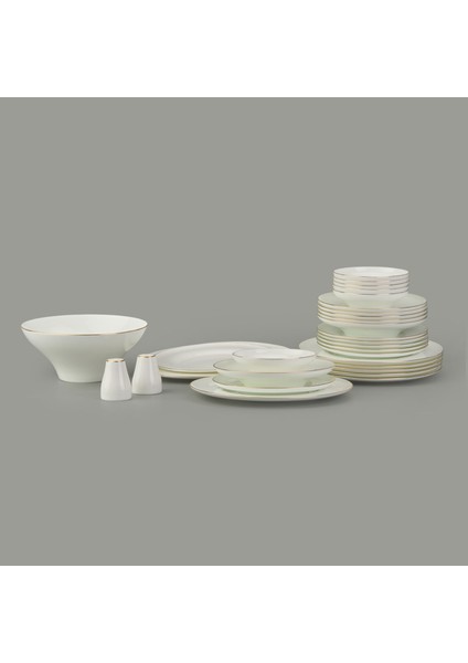 More Hera 29 Parça Gold Rimli Yemek Takımı - Krem fiyatları