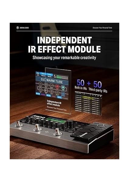 Çok Efekt Pedalı, ARENA2000 Gitar Pedalları, 278 Efektli, 100 Ir, Looper, Davul Makinesi, Amp Modelleme, Destek Xlr, Mıdı In indirimleri