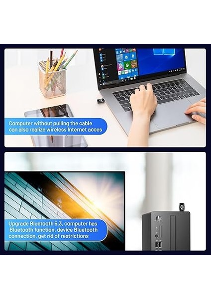 Wifi 6 Bluetooth 5.3 USB 2'si 1 Arada Adaptör, Wifi Adaptörü ve Bluetooth Çift Bantlı 2.4/5ghz AX900MBPS, Pc/dizüstü Bilgisayar/masaüstü Için, Sürücüsüz Mini USB Wifi Adaptörü, WINDOWS10/11'I indirimleri