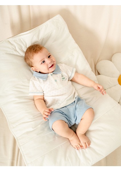 Jakarlı Yakalı 2’li Erkek Bebek Takımı | Şık ve Rahat Tasarım | 3-24 Ay