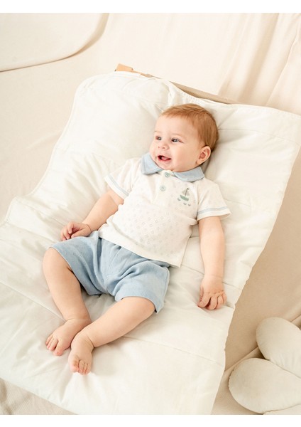 Jakarlı Yakalı 2’li Erkek Bebek Takımı | Şık ve Rahat Tasarım | 3-24 Ay modelleri