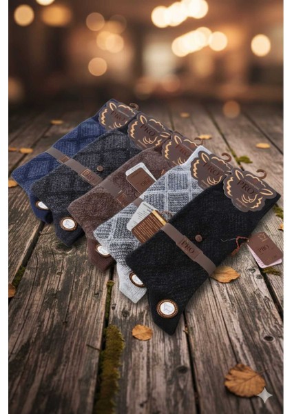 Lambswool (Yün) Erkek Çorap Dikişsiz 5'li Asorti Paket modelleri