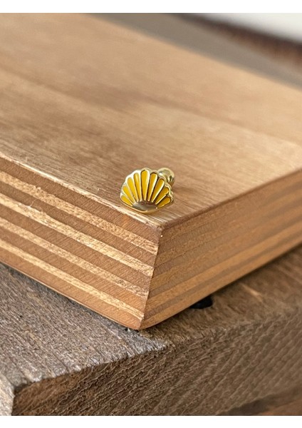 925 Ayar Gümüş Deniz Kabuğu Mineli Kıkırdak Helix Tragus Piercingi Gümüş Piercing