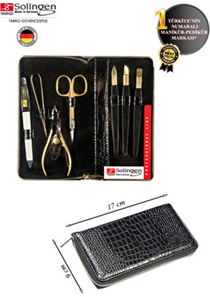 Manikür Seti Profesyonel Kullanım İçin Şık Siyah Renk 7 Parça fiyatları