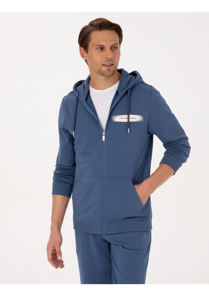 Erkek Indigo Regular Fit Örme Hırka 50313950-VR028 modelleri