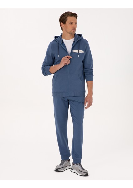 Erkek Indigo Regular Fit Örme Hırka 50313950-VR028 fırsatları