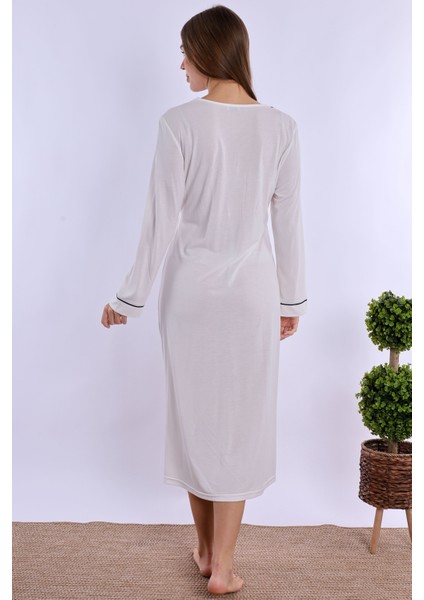 Ekru Hamile Lohusa Gecelik modelleri