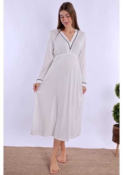 Ekru Hamile Lohusa Gecelik indirimleri