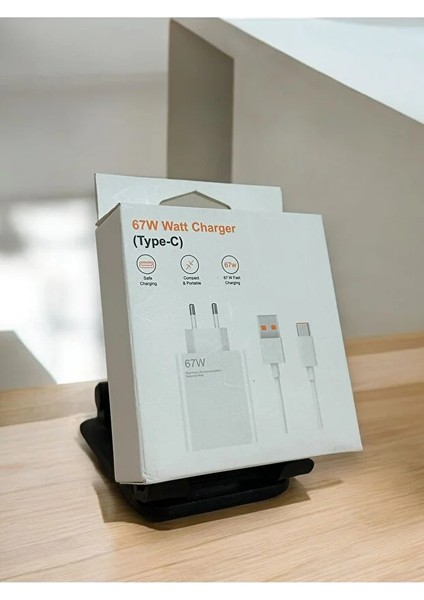 Orjinal 67W Hızlı ve Turbo Şarj Aleti Tüm Type-C Girişli Telefonlara Uyumlu 3kat Hızlı Şarj Cihazı