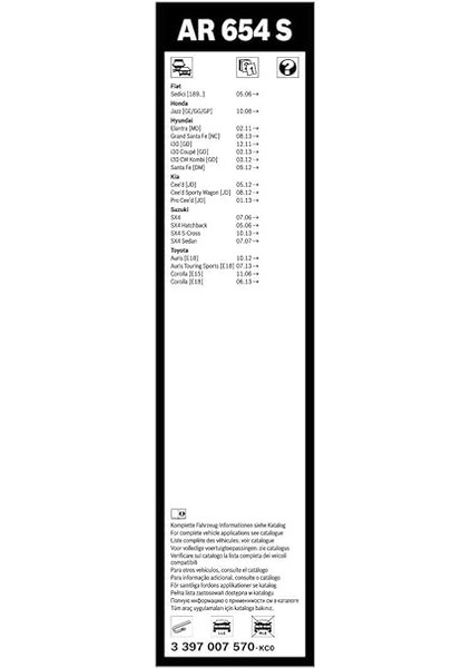 Aerotwin Silecek Seti - [650/340 Mm] Honda Jazz (2008-2015) [ge/gg/gp] #AR654S fırsatları