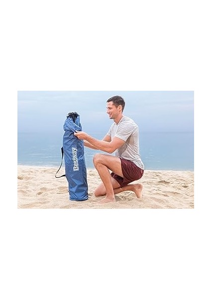 Swiftclick Kurulumlu Bestway Dome 4 Plaj Çadırı, 42 Inç ve 50 Inç x 7 Ft 10 Inç x 49 Inç Veya 1.07 M ve 1.27 M x 2,40 M x 1.25 M indirimleri