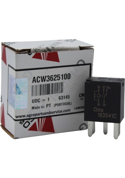 Massey Ferguson ACW3625100 Röle (12 V) – Orijinal Agco Parça - 4700 / 5700 / 6700 Eco Serisi