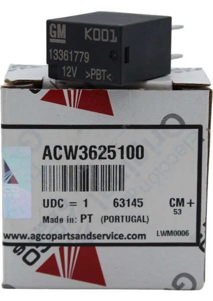 Massey Ferguson ACW3625100 Röle (12 V) – Orijinal Agco Parça - 4700 / 5700 / 6700 Eco Serisi fiyatları