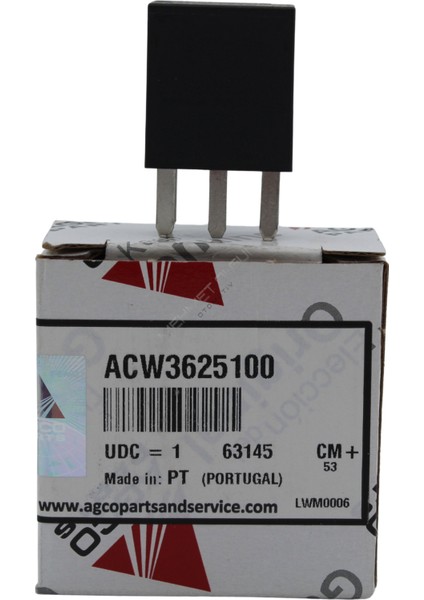 Massey Ferguson ACW3625100 Röle (12 V) – Orijinal Agco Parça - 4700 / 5700 / 6700 Eco Serisi modelleri