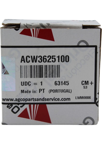 Massey Ferguson ACW3625100 Röle (12 V) – Orijinal Agco Parça - 4700 / 5700 / 6700 Eco Serisi