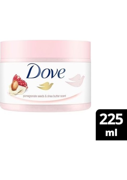 Dove Vücut Peelingi Nar Çekirdeği ve Shea Yağı 225ML Beyaz modelleri